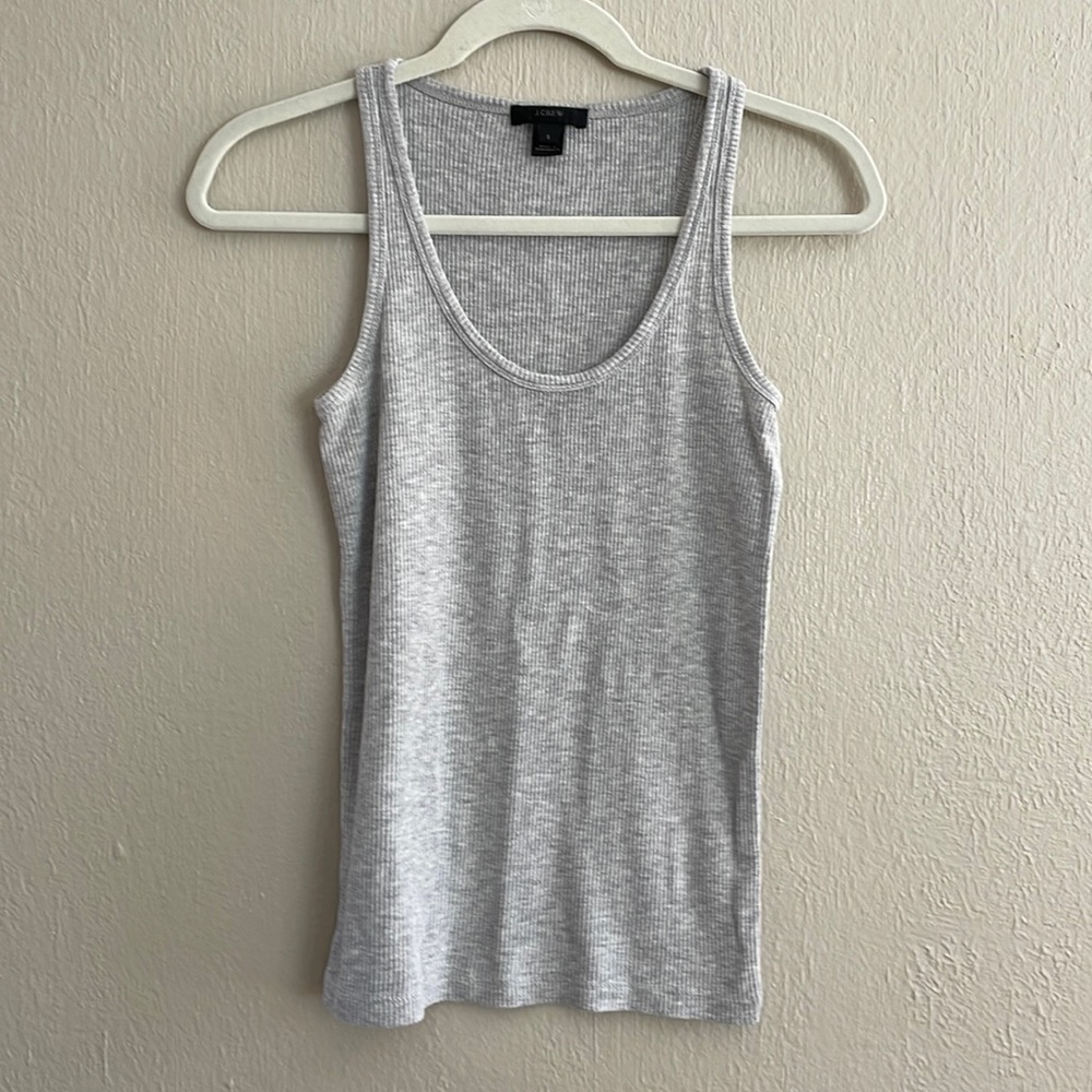 J. Crew Gray Ribbed Tank Top